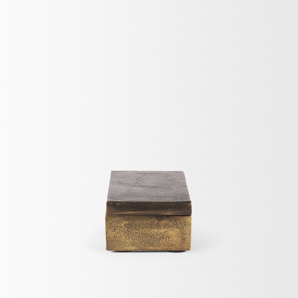 Porschia Small Antiqued Gold Metal Decorative Box-Boxes-DECOROLALA