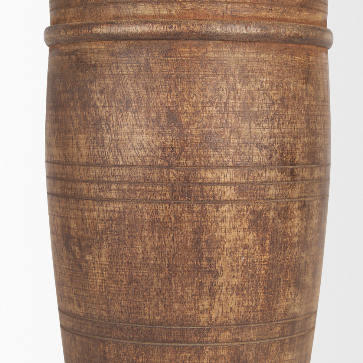 Porta Large Medium Brown Reclaimed Wooden Pot-Vase-DECOROLALA
