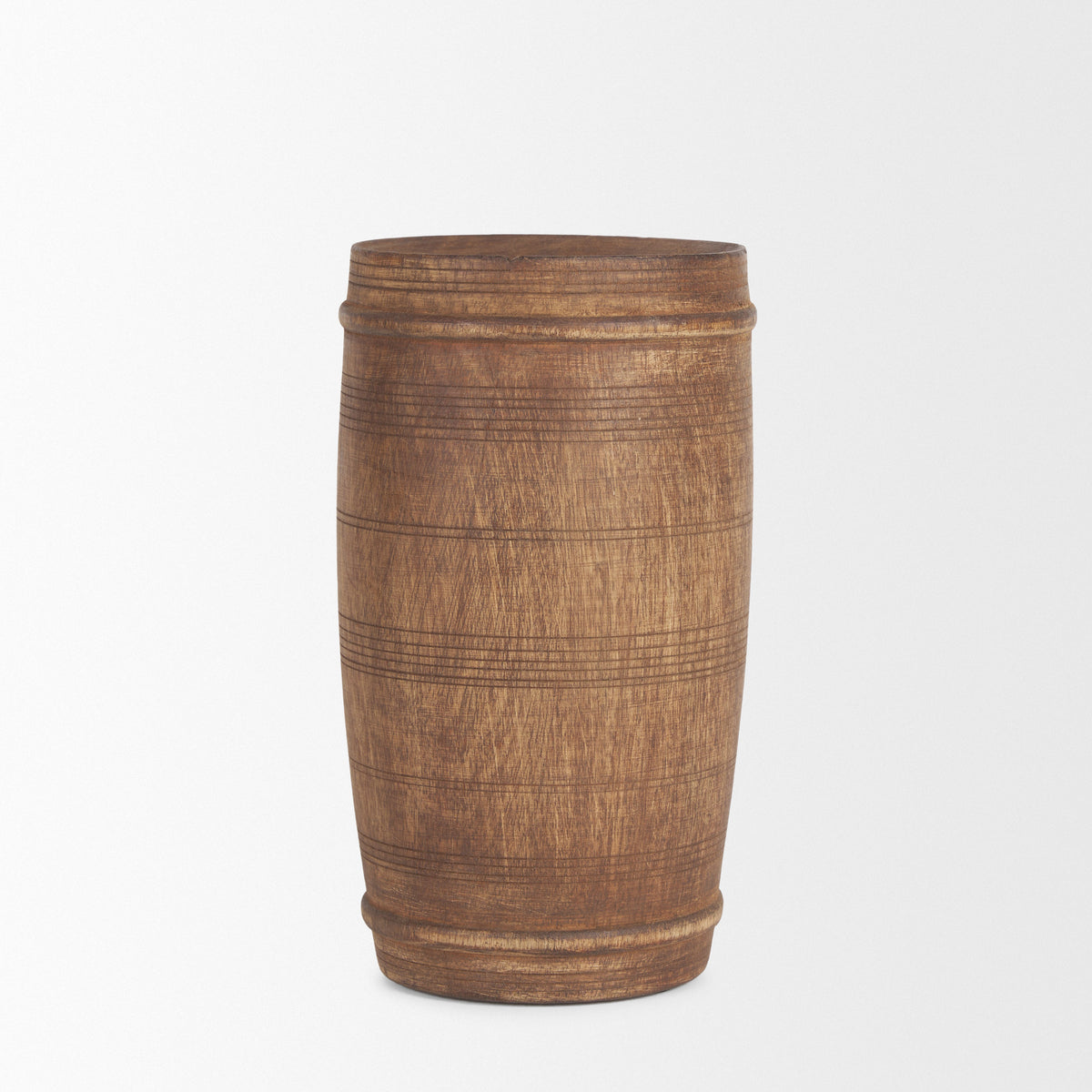Porta Small Medium Brown Reclaimed Wooden Pot-Vase-DECOROLALA