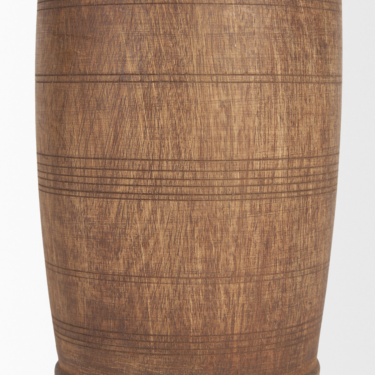 Porta Small Medium Brown Reclaimed Wooden Pot-Vase-DECOROLALA