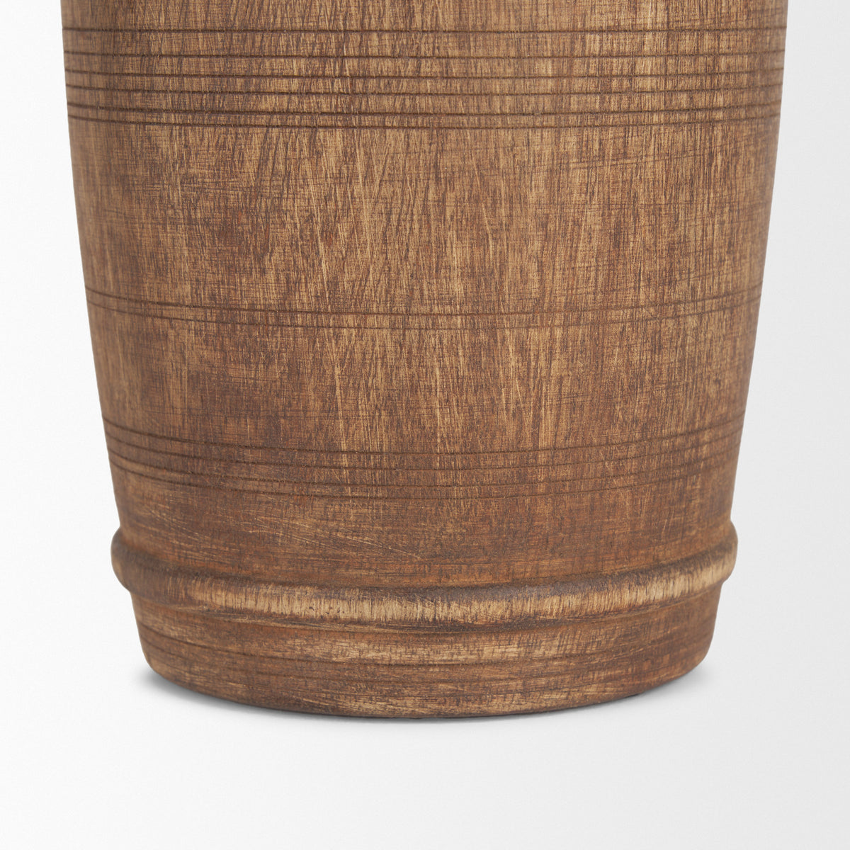 Porta Small Medium Brown Reclaimed Wooden Pot-Vase-DECOROLALA