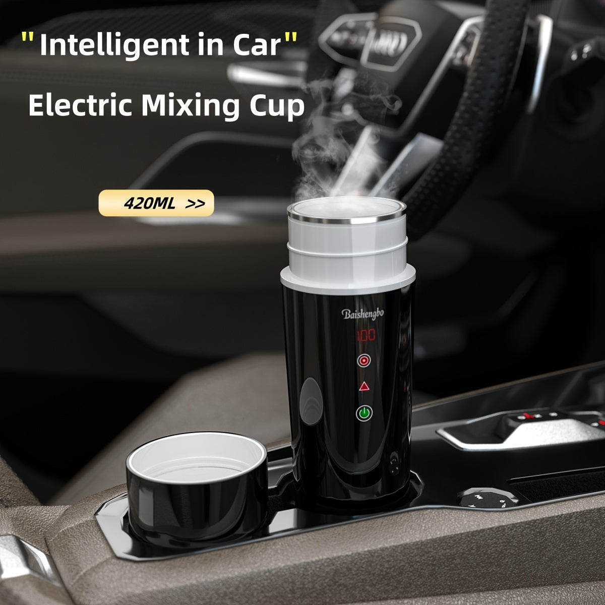 Portable 12V Electric Car Kettle - 420ml Stainless Steel 96W-Table-DECOROLALA