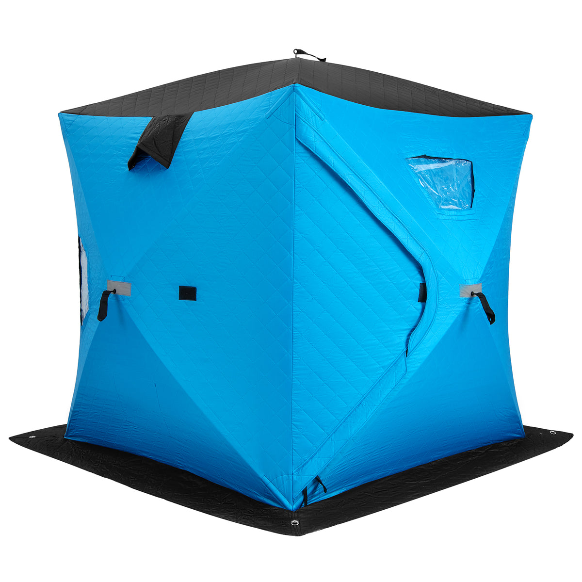 Portable 2 Person Ice Shanty with Cotton Padded Walls-Blue-Tents-DECOROLALA