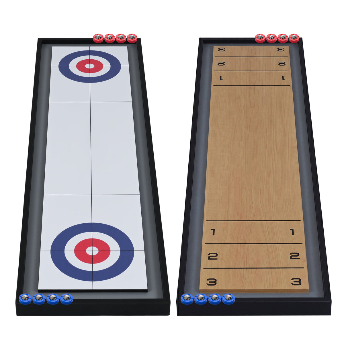 Portable 2-in-1 Tabletop Board Game: Shuffleboard and Curling Set [Best Seller in the US]
