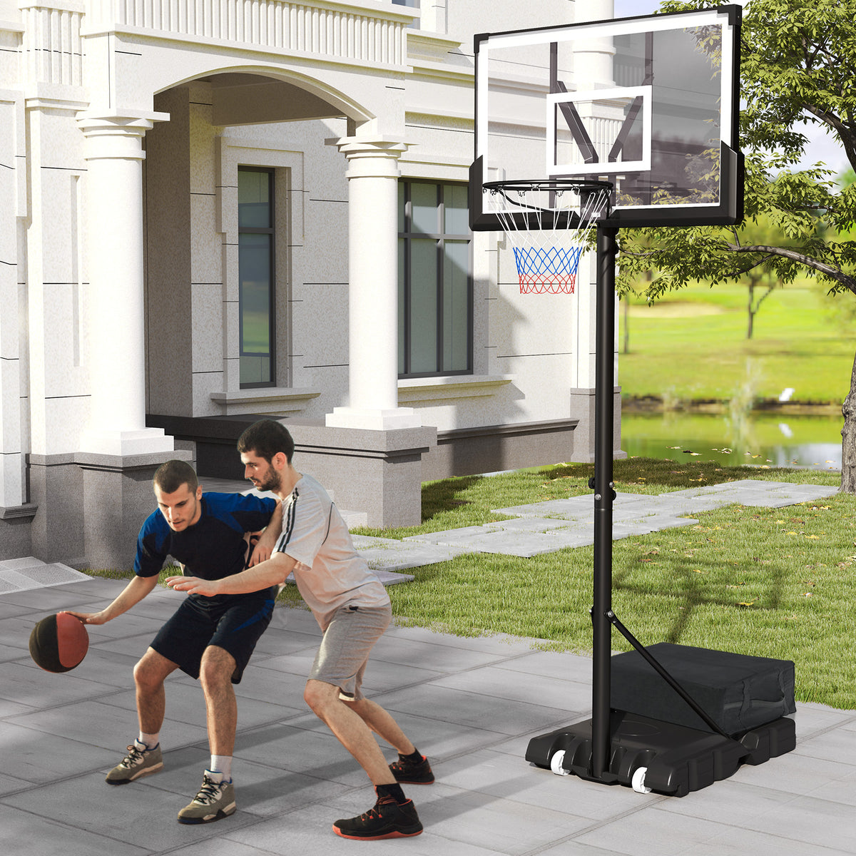 Basketball Rim Springs Portable Basketball Hoop Outdoor Basketball Goal System Adjustable for ...