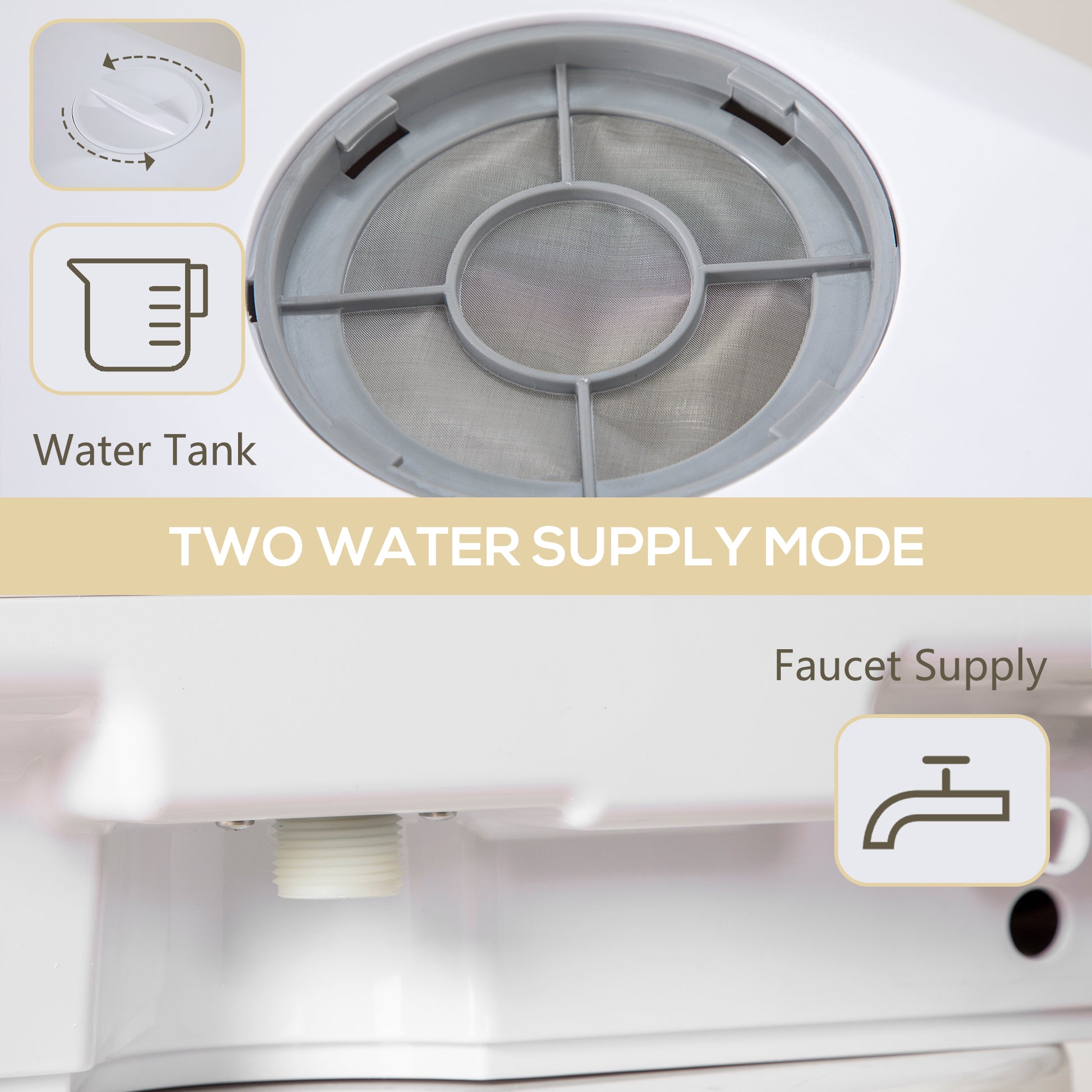 Portable Countertop Dishwasher - 4 Place Settings White-DECOROLALA