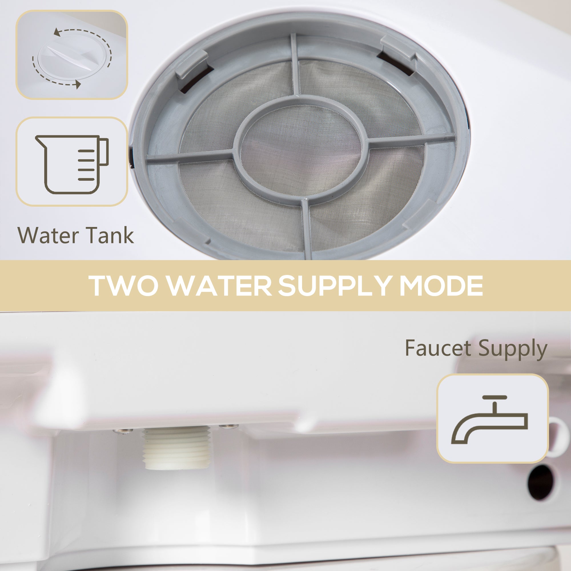 Portable Countertop Dishwasher - 4 Place Settings White-DECOROLALA