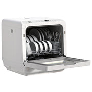 Portable Countertop Dishwasher - 4 Place Settings White-DECOROLALA