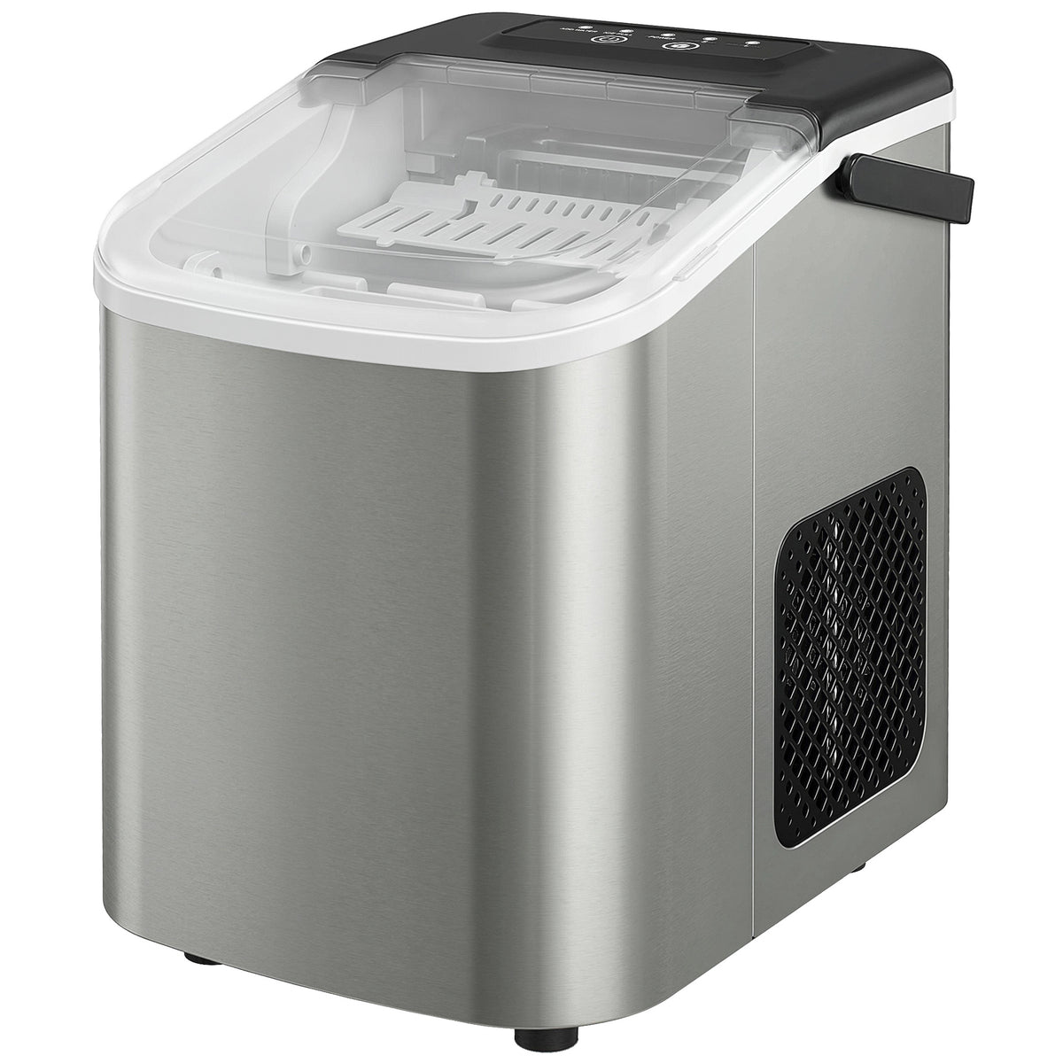 Portable Countertop Ice Maker - 26lbs Daily Silver-Small Kitchen Appliances-DECOROLALA
