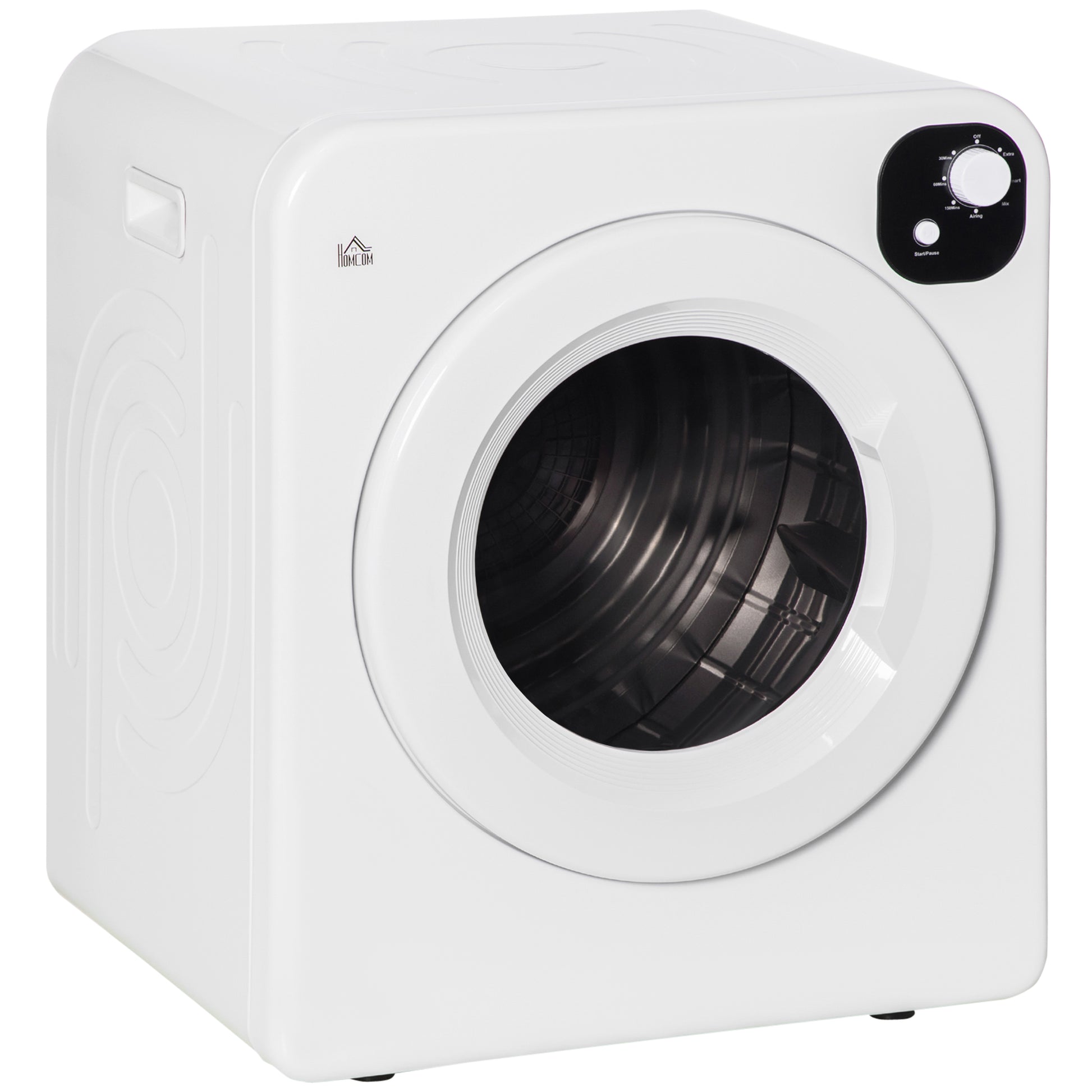 Portable Electric Clothes Dryer 3.22 Cu. Ft. 1300W White-DECOROLALA