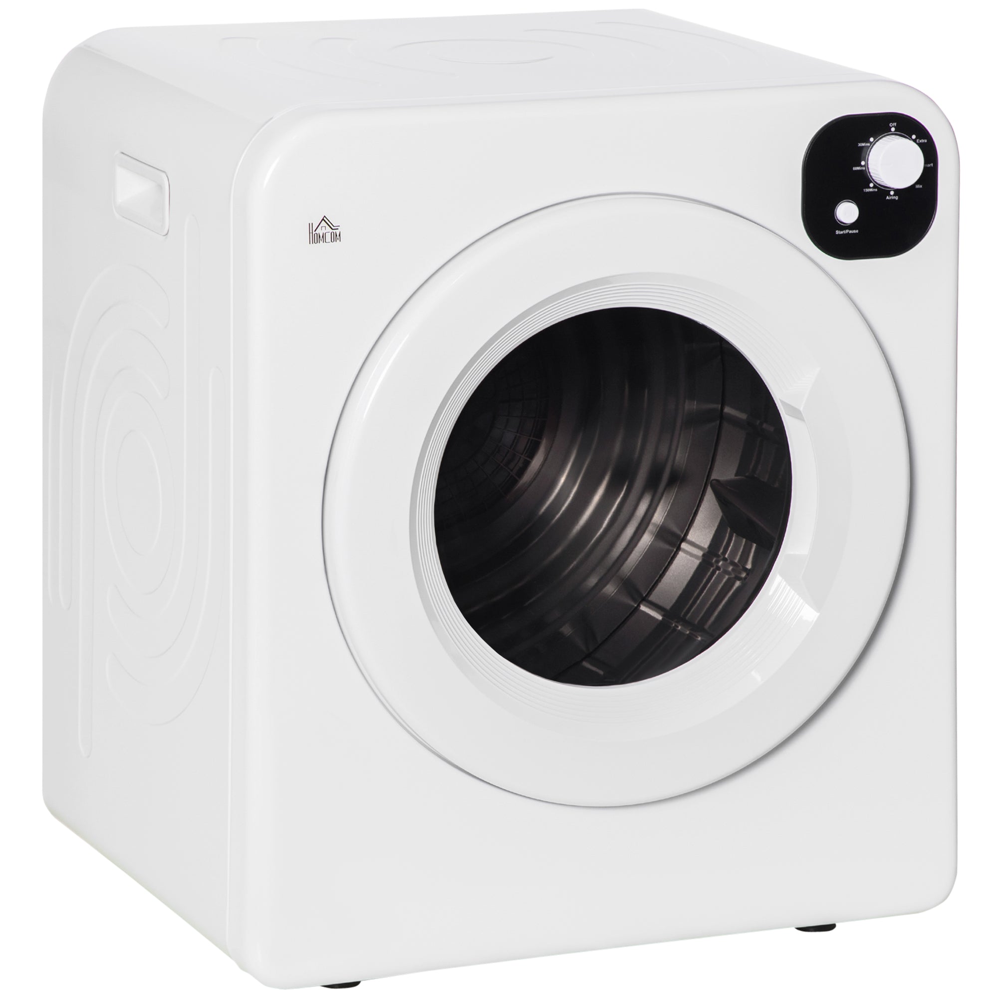 Portable Electric Clothes Dryer 3.22 Cu. Ft. 1300W White-DECOROLALA
