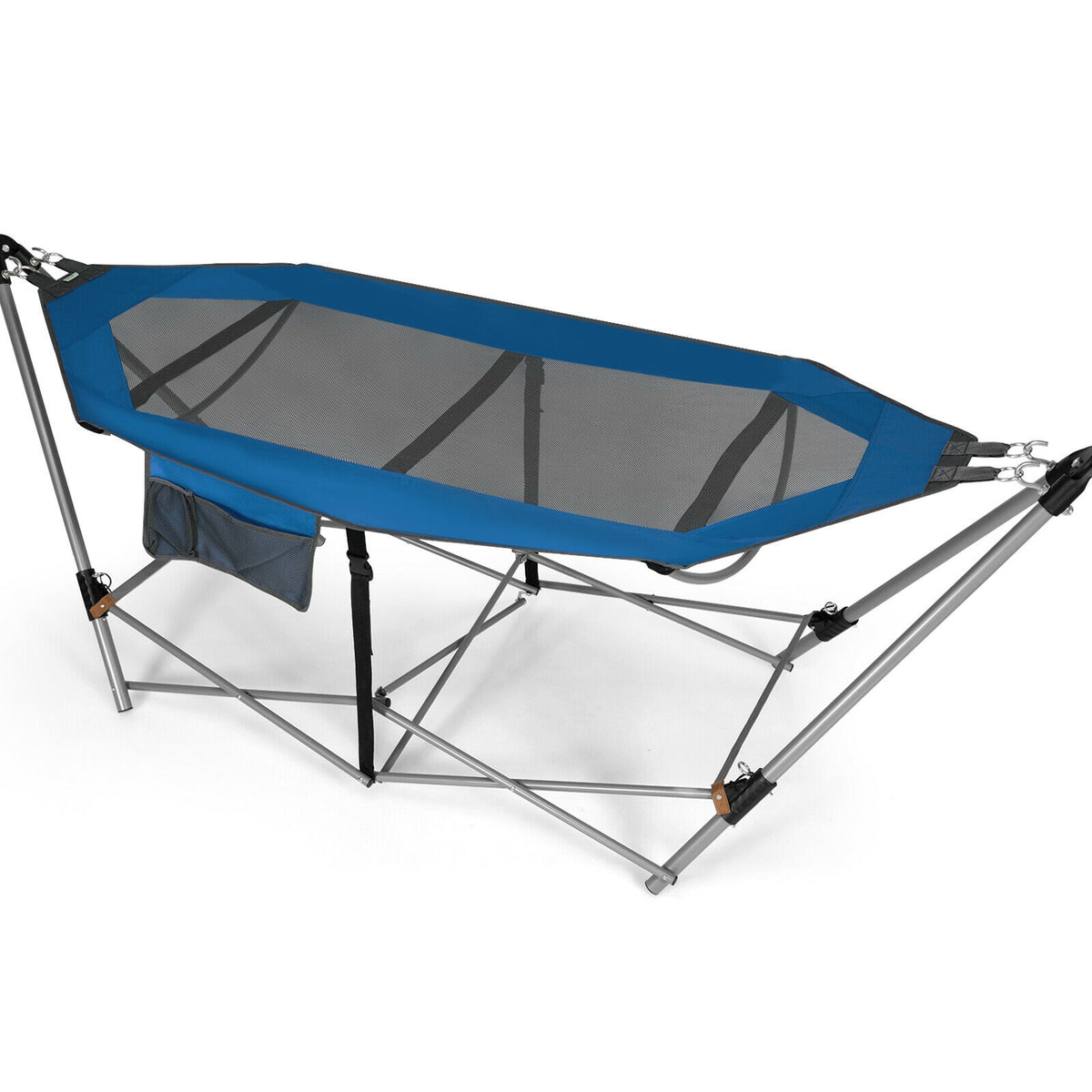 Portable Folding Hammock with Hammock Stand-Blue-Hammocks-DECOROLALA