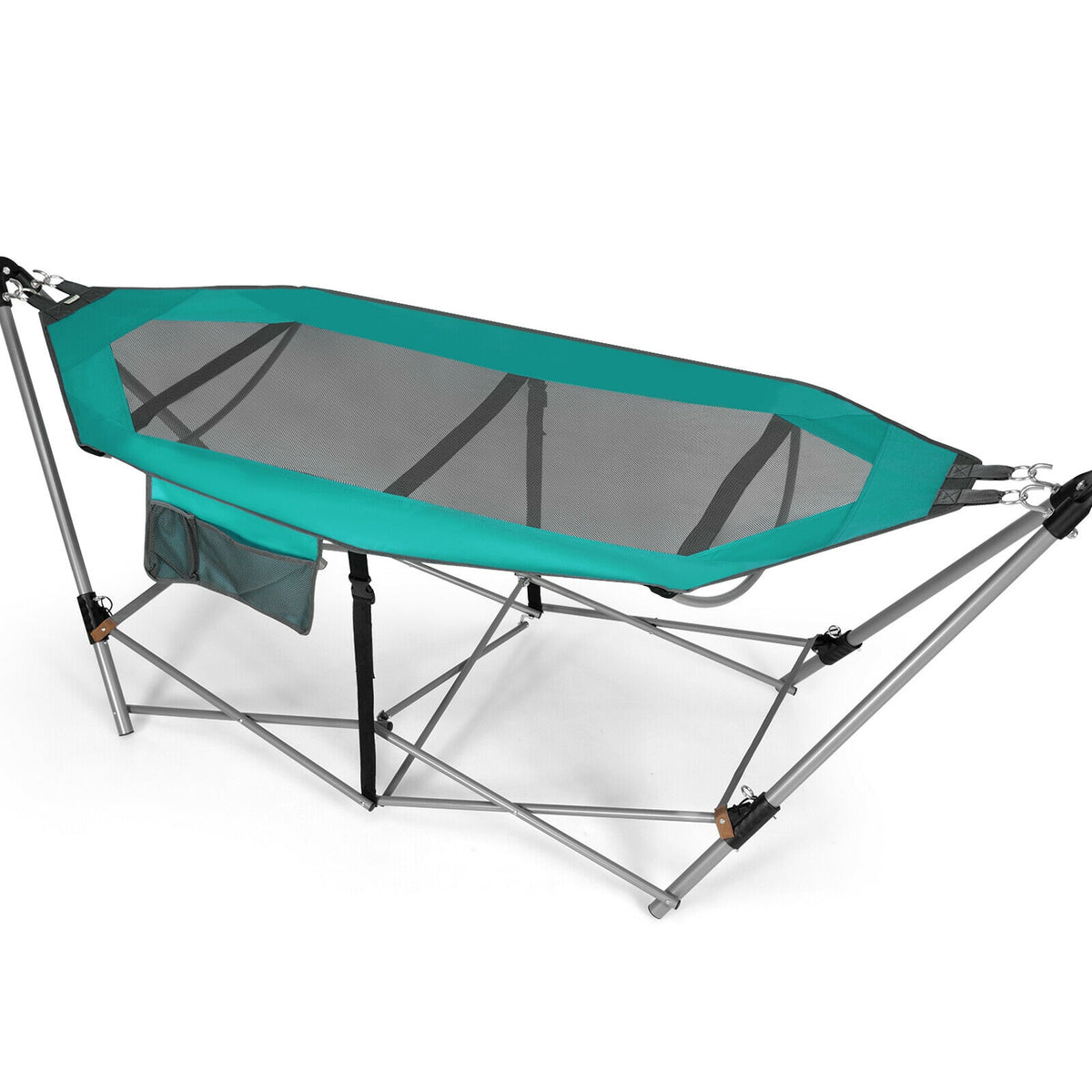 Portable Folding Hammock with Hammock Stand-Turquoise-Hammocks-DECOROLALA