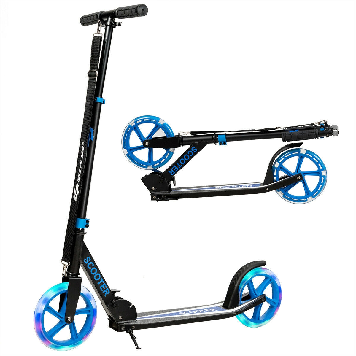Portable Folding Sports Kick Scooter with LED Wheels