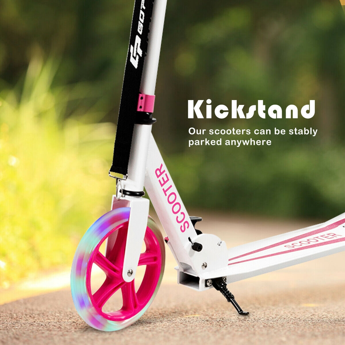 Portable Folding Sports Kick Scooter with LED Wheels