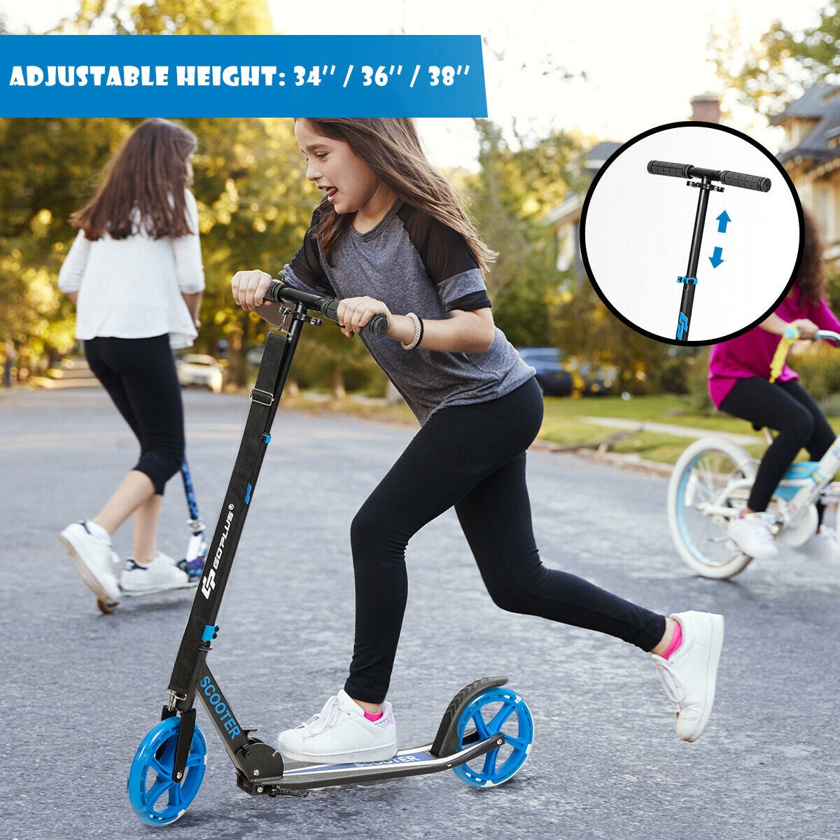 Portable Folding Sports Kick Scooter with LED Wheels