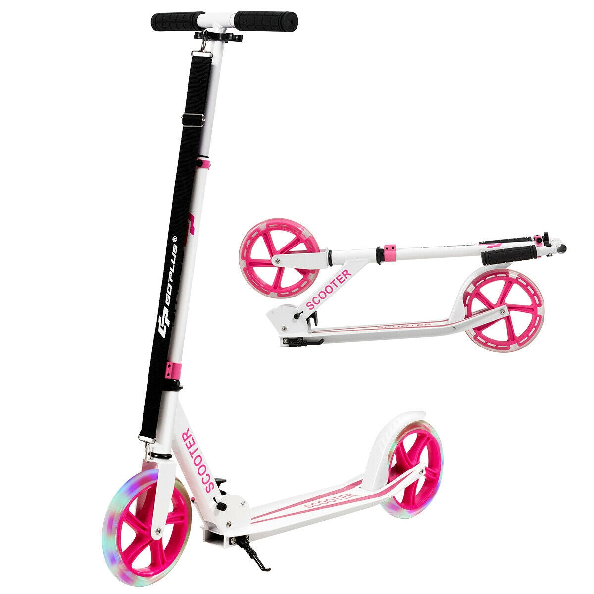 Portable Folding Sports Kick Scooter with LED Wheels