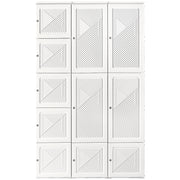 Portable Folding Wardrobe Closet - 8 Cubes White-DECOROLALA