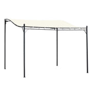 Portable Gazebo 10x10 Steel Cream White - Patio Sunshade-DECOROLALA