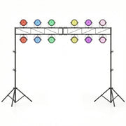 Portable Lighting Truss System Height Adjustable DJ Light Stand with 2 Folding Tripods-Outdoor Decor-DECOROLALA