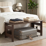 Portable Low Floor Table with Foldable Legs for Living Room-Brown-Coffee Tables-DECOROLALA