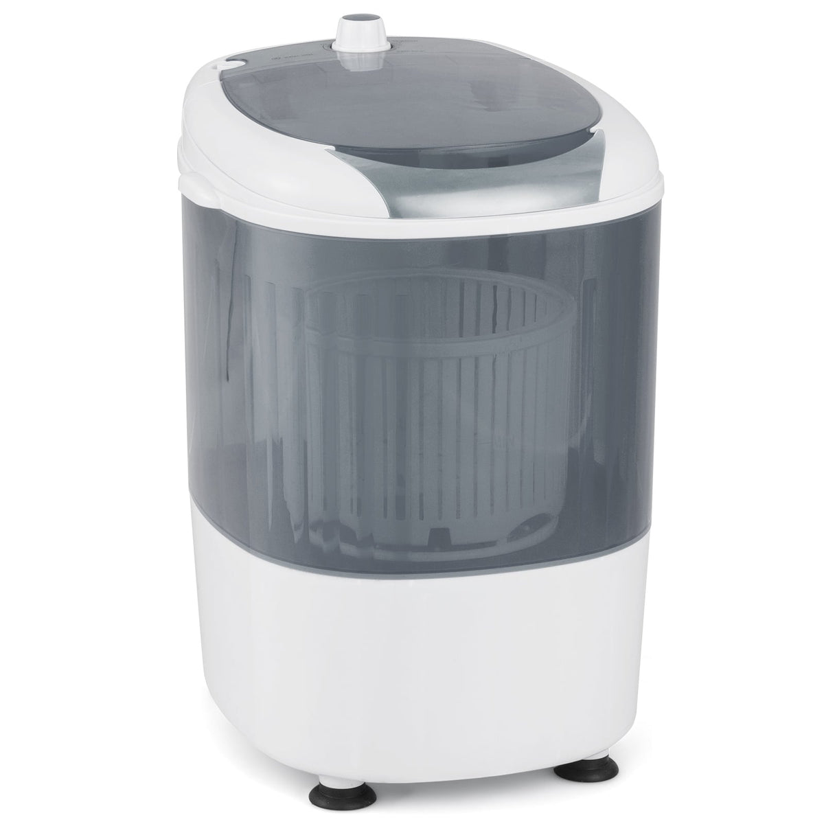 Portable Mini Washing Machine Semi-Automatic Washer and Spinner Combo with Single Tub-Gray-Washing Machines-DECOROLALA