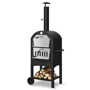 Portable Outdoor Pizza Oven with Pizza Stone and Waterproof Cover-Outdoor Grills-DECOROLALA