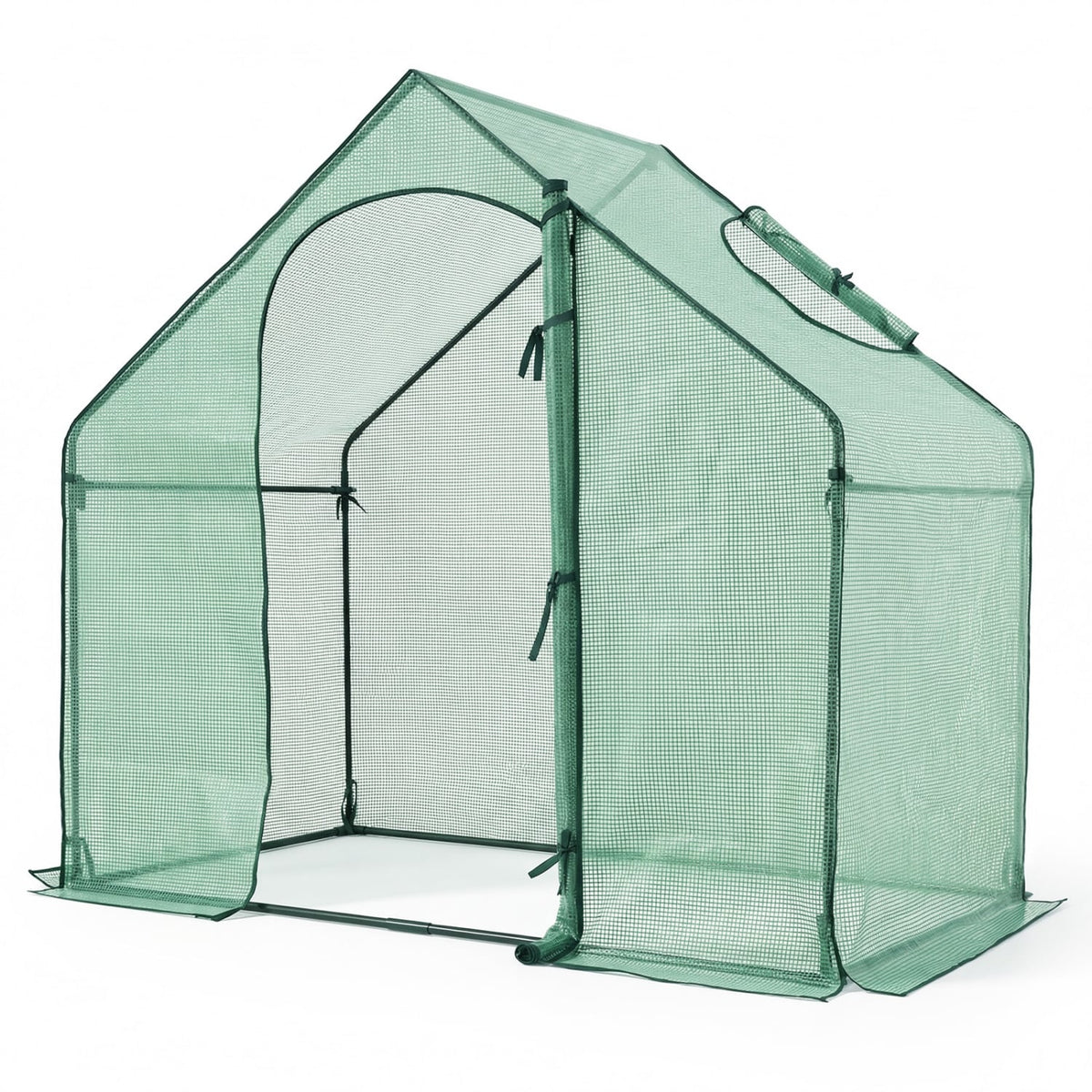 Portable Outdoor Warm House with PE Cover and Roll-up Zippered Door-Greenhouses-DECOROLALA