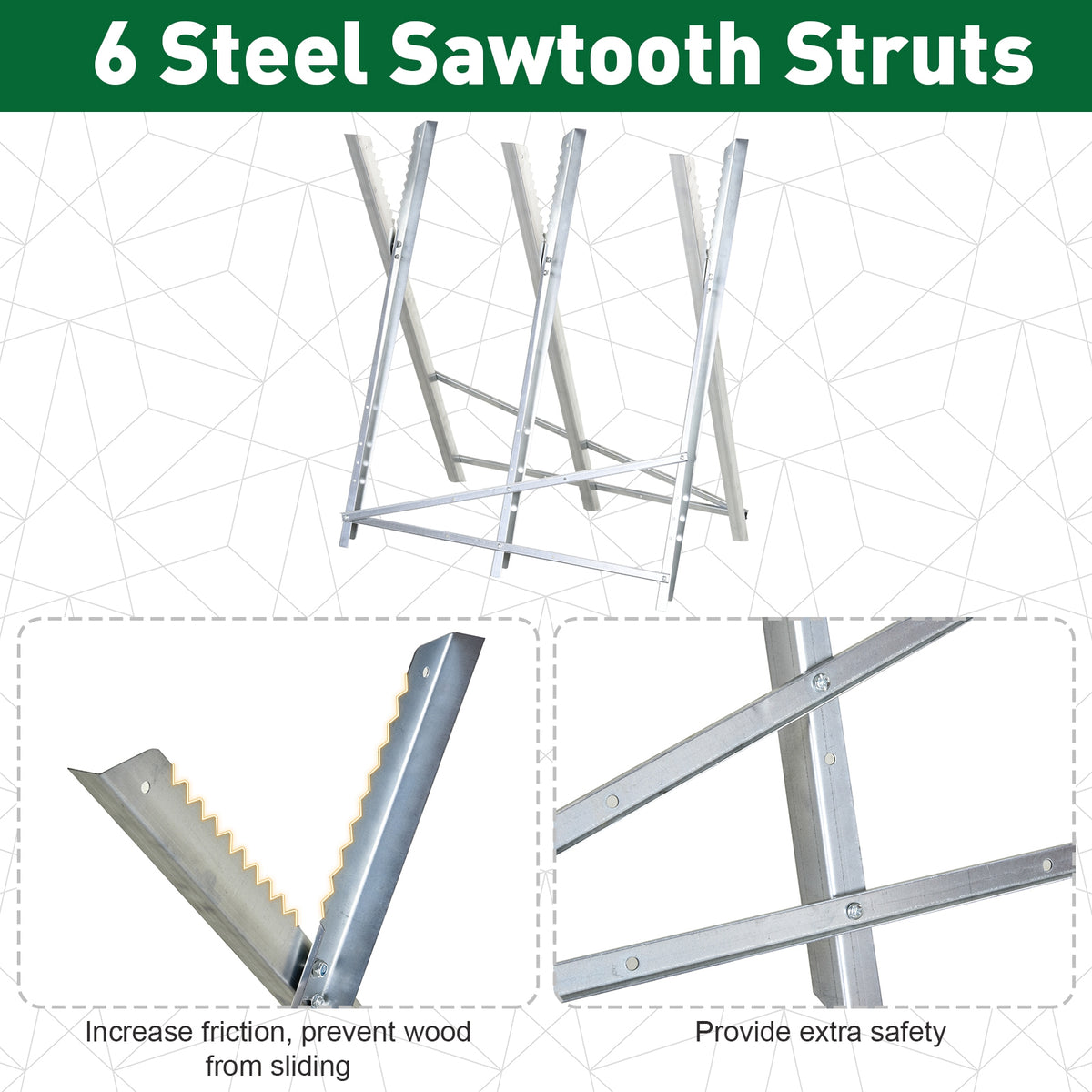 Portable Steel Sawhorse - Foldable 220 lbs Capacity Silver-Home Improvement > Tools-DECOROLALA