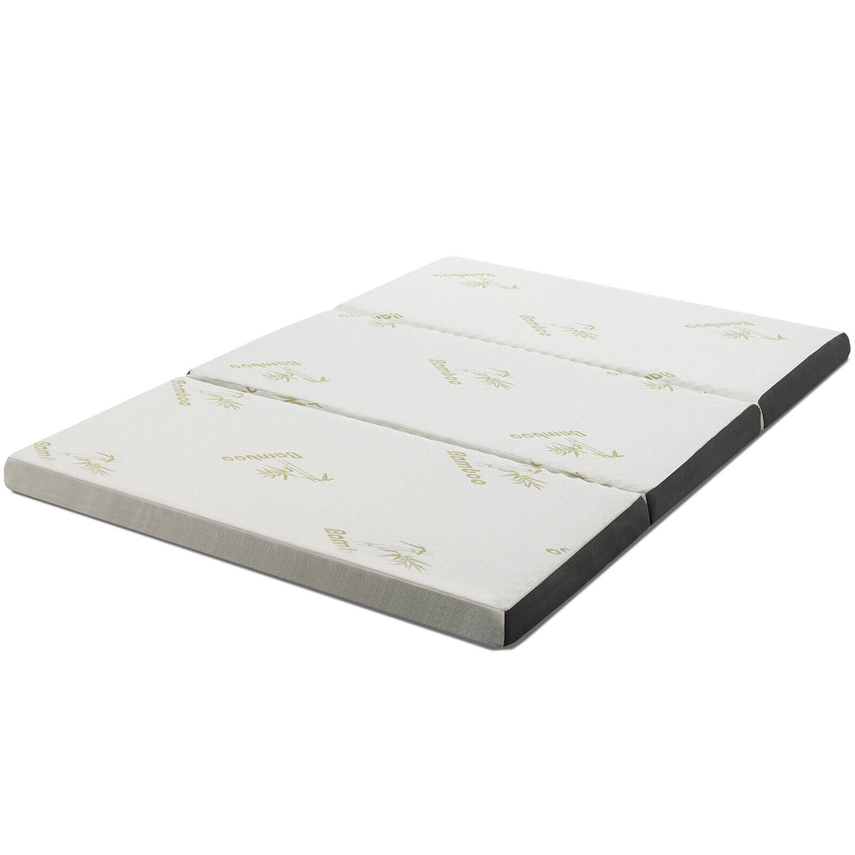 Portable Tri-fold Memory Foam Floor Mattress Topper Portable with Carrying Bag-M-Mattresses-DECOROLALA