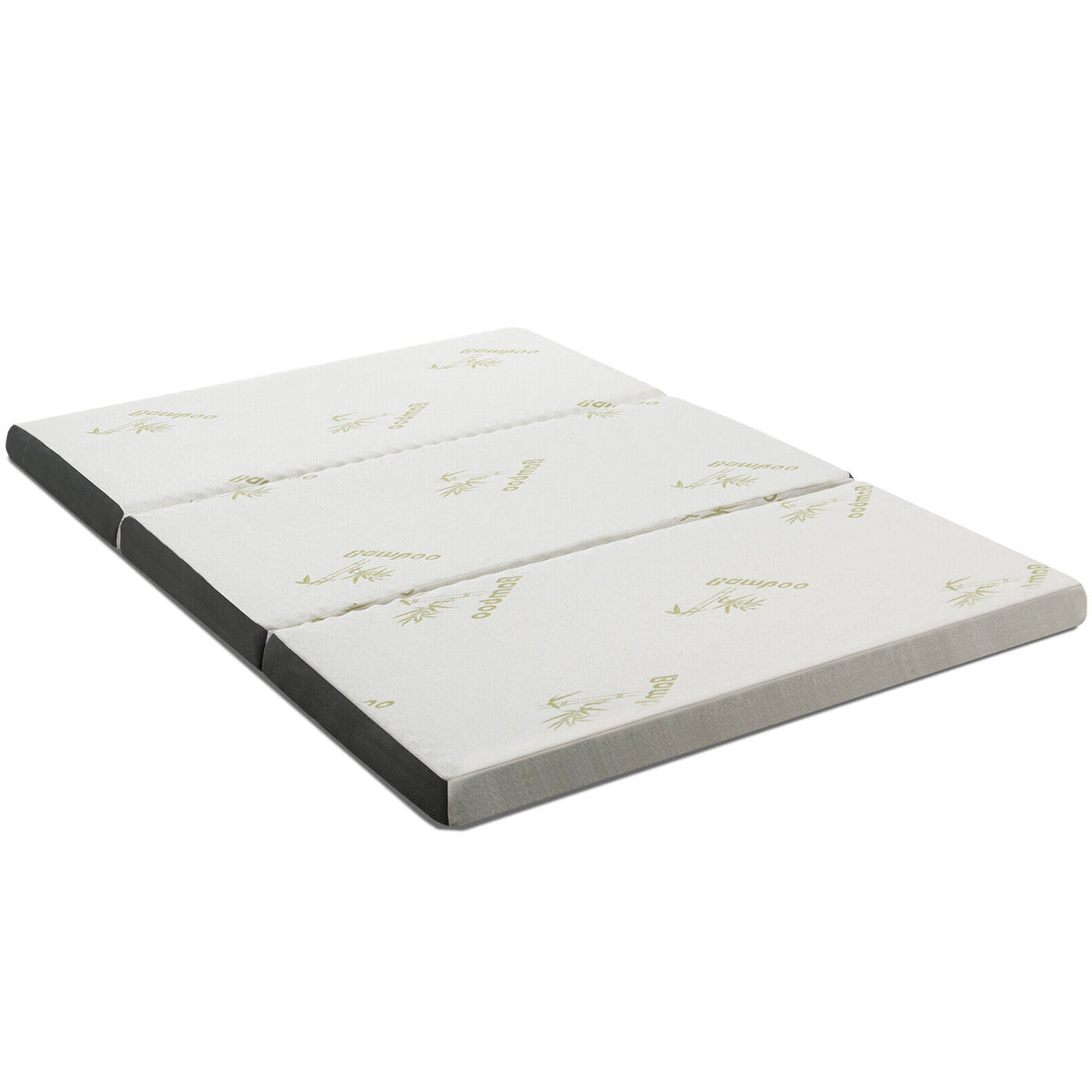 Portable Tri-fold Memory Foam Floor Mattress Topper Portable with Carrying Bag-M-Mattresses-DECOROLALA