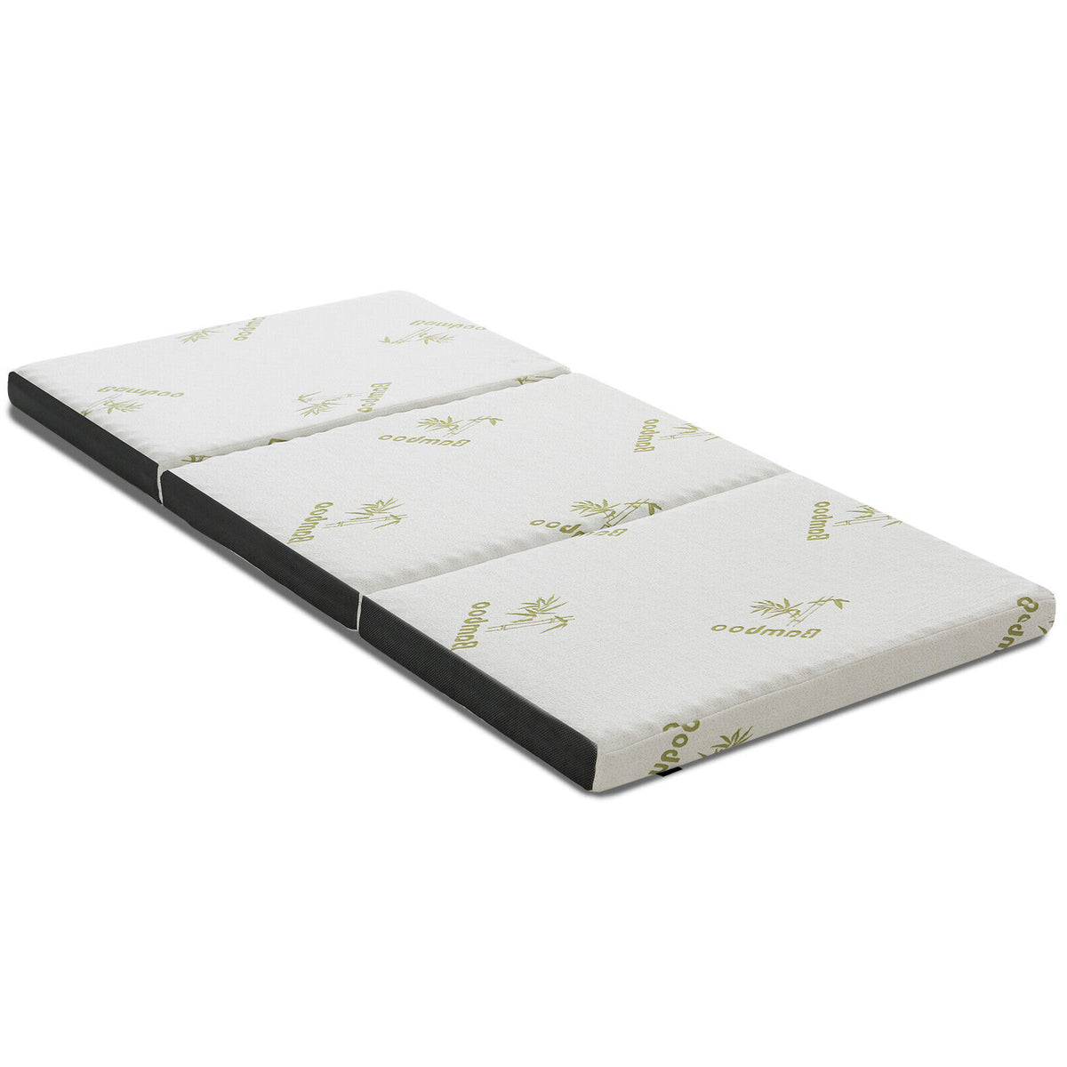 Portable Tri-fold Memory Foam Floor Mattress Topper Portable with Carrying Bag-S-Mattresses-DECOROLALA