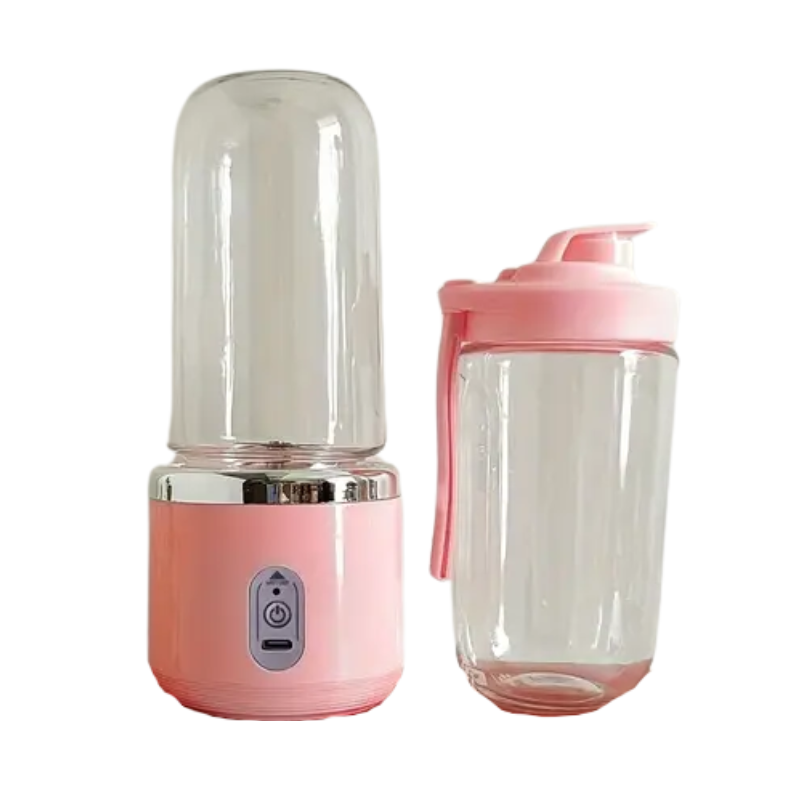 Portable USB Mini Blender - Pink 430g Stainless Steel-Food Mixer & Blender-DECOROLALA