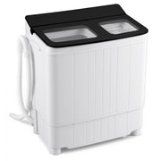 Portable Washing Machine 18 lbs Mini Laundry Machine with 11 LBS Washer-Black-Washing Machines-DECOROLALA