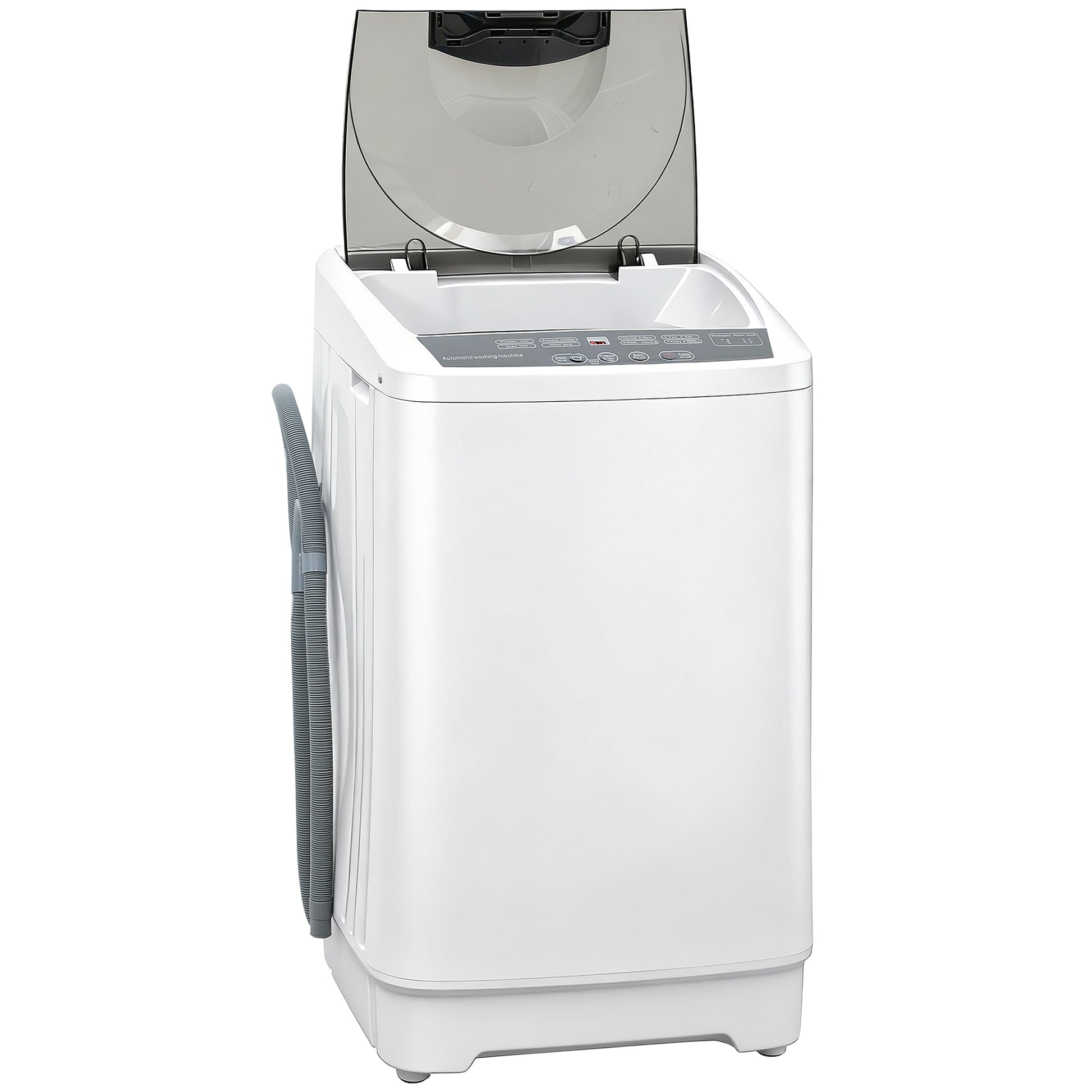 Portable Washing Machine - 1.3 cu.ft. Full Automatic White-DECOROLALA