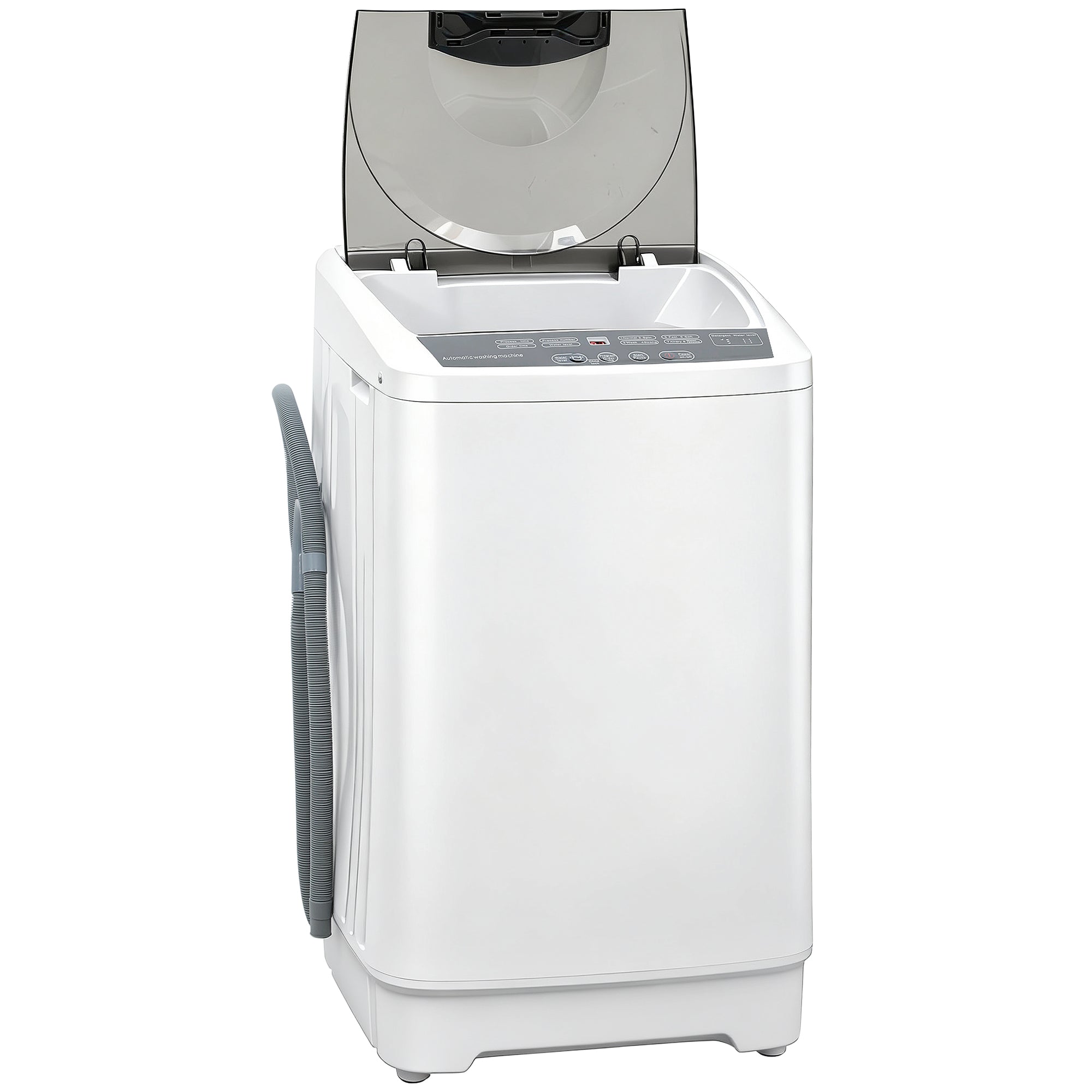 Portable Washing Machine - 1.3 cu.ft. Full Automatic White-DECOROLALA