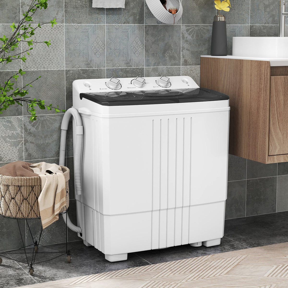 Portable Washing Machine for Dorms and Apartment-Black-Washing Machines-DECOROLALA