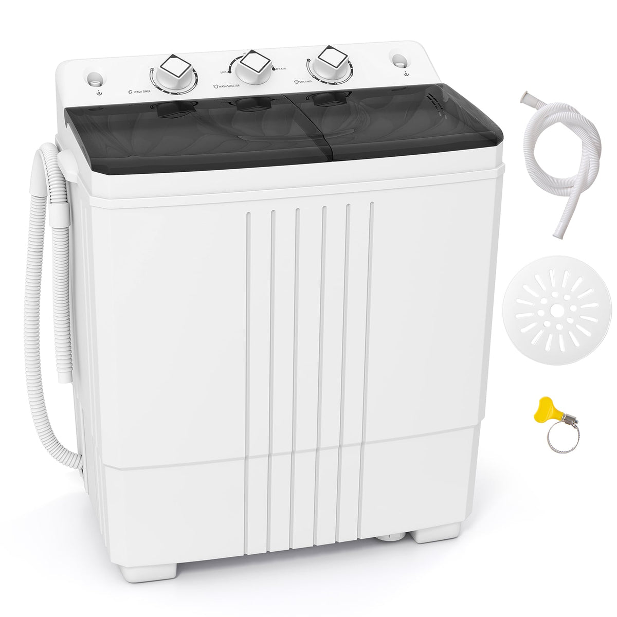Portable Washing Machine for Dorms and Apartment-Black-Washing Machines-DECOROLALA