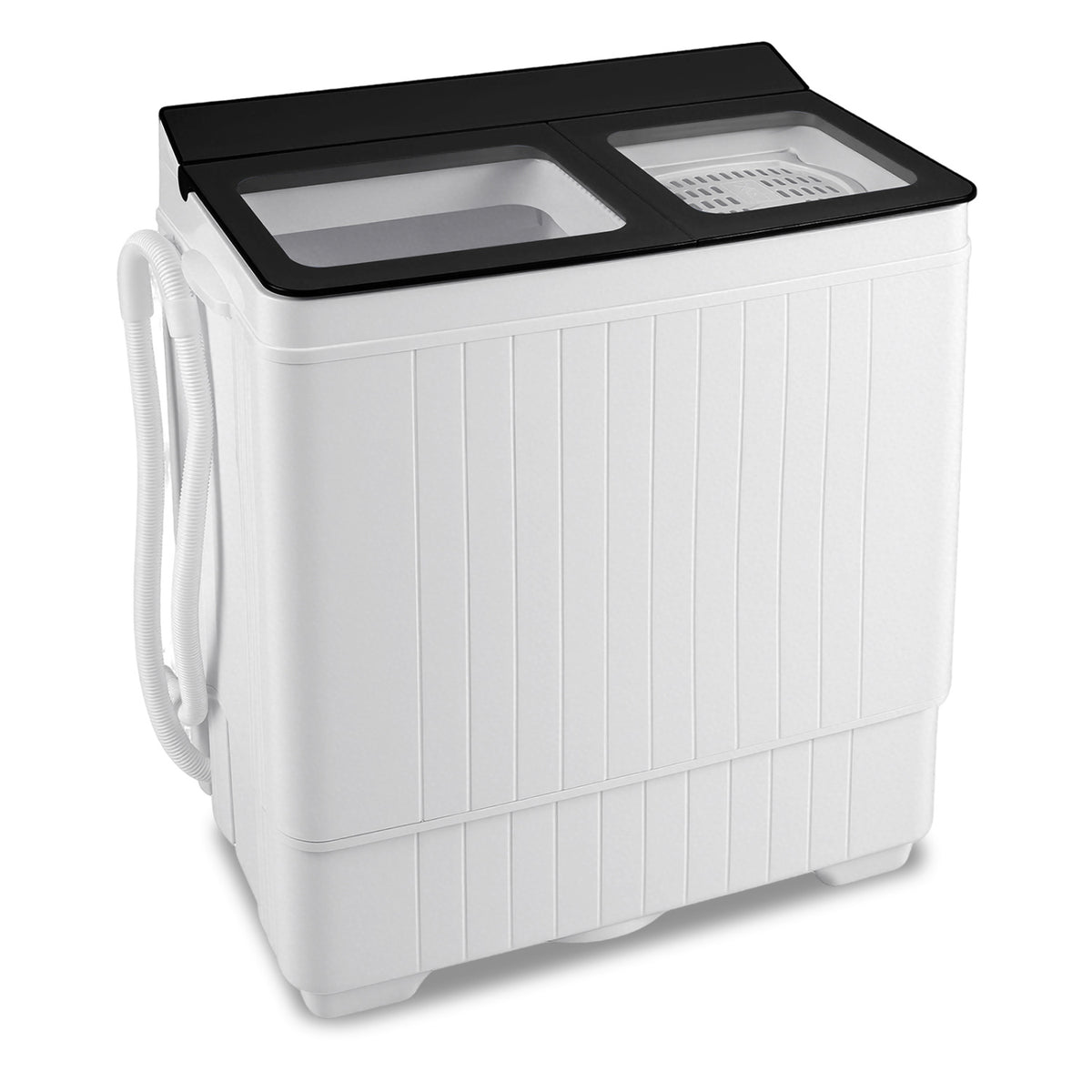 Portable Washing Machine with 18 LBS Washer and 8 LBS Spinner Combo-Black-Washing Machines-DECOROLALA