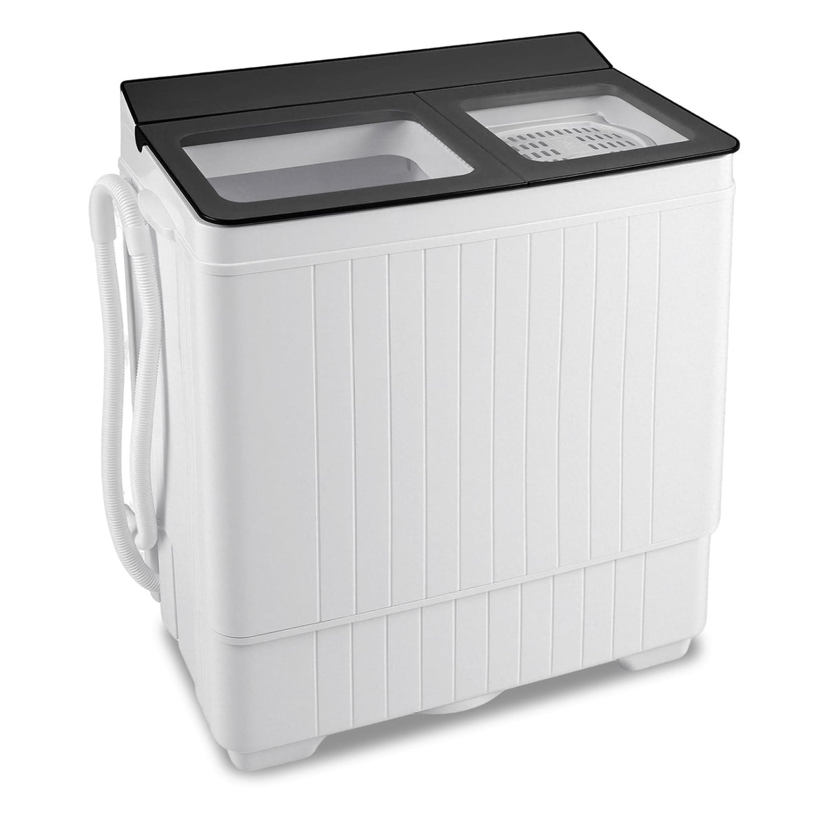Portable Washing Machine with 18 LBS Washer and 8 LBS Spinner Combo-Gray-Washing Machines-DECOROLALA