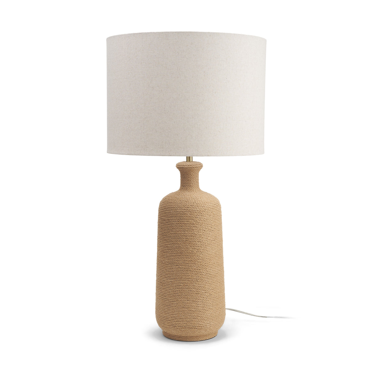 Portofino Abaca Rope Bottle Table Lamp-Table Lamps-DECOROLALA