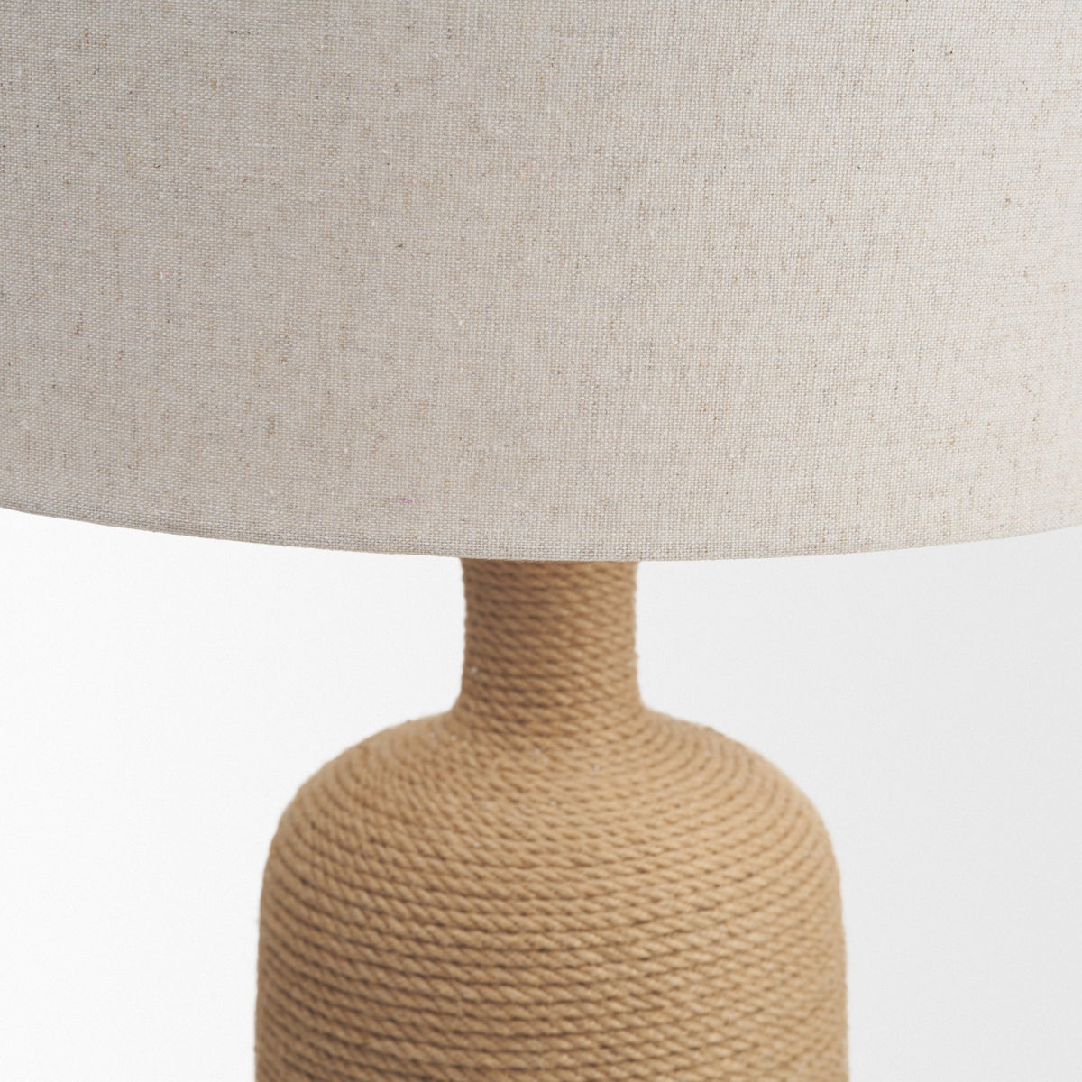 Portofino Abaca Rope Bottle Table Lamp-Table Lamps-DECOROLALA