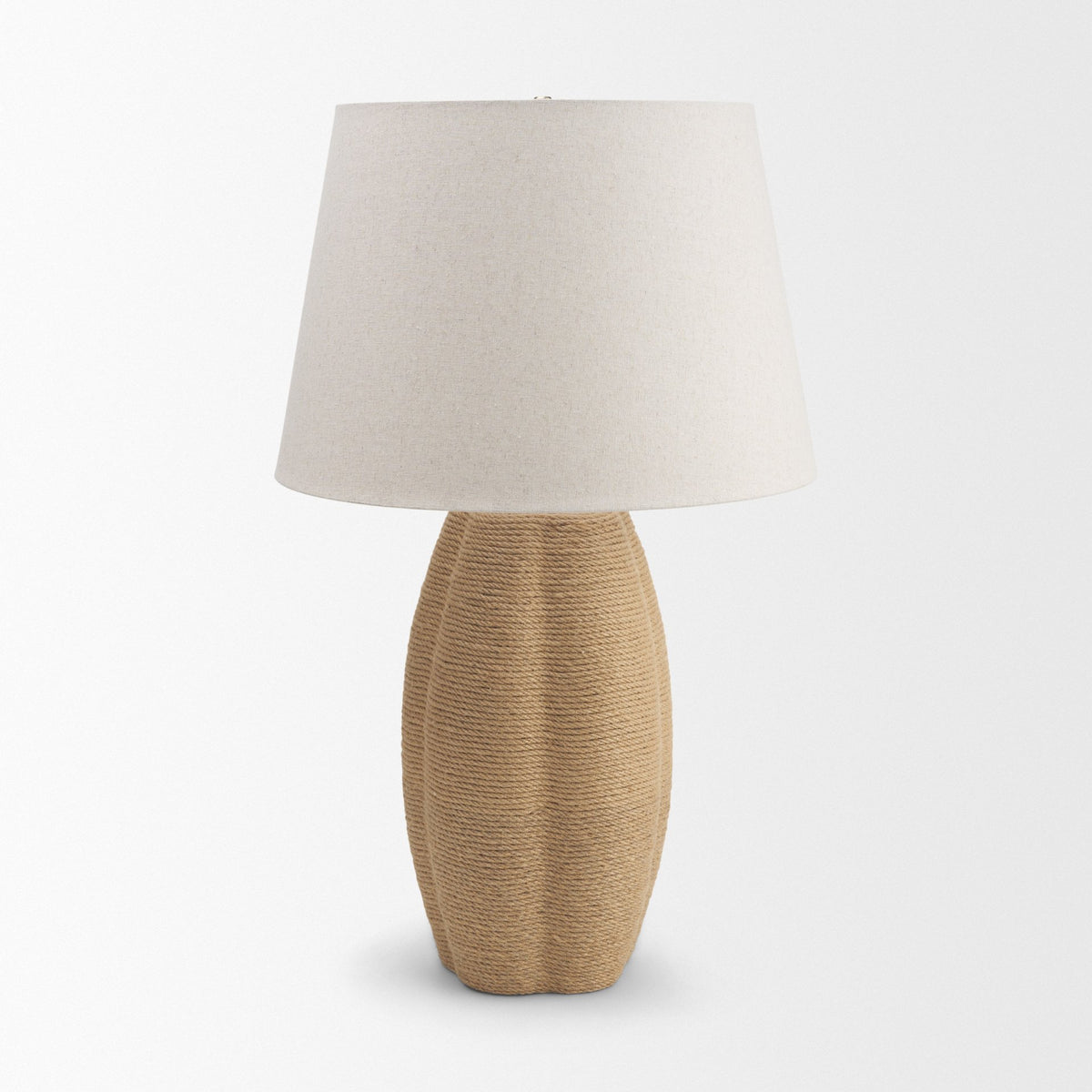 Portofino Natural Abaca Rope Table Lamp-Table Lamps-DECOROLALA