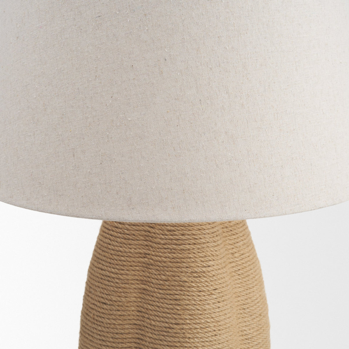 Portofino Natural Abaca Rope Table Lamp-Table Lamps-DECOROLALA