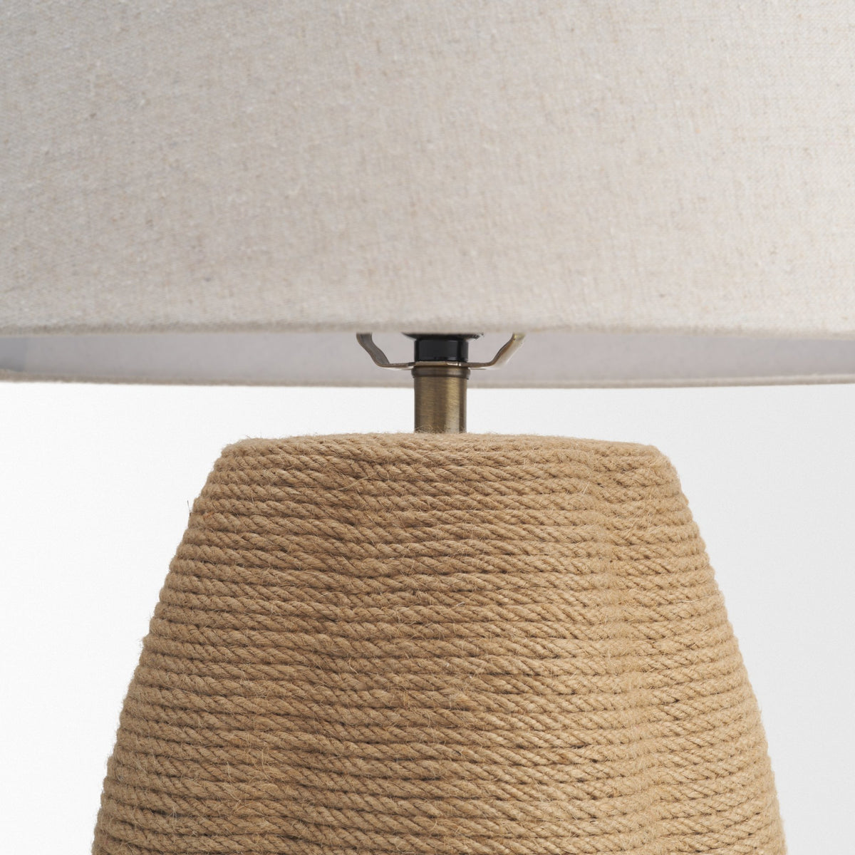 Portofino Natural Abaca Rope Table Lamp-Table Lamps-DECOROLALA