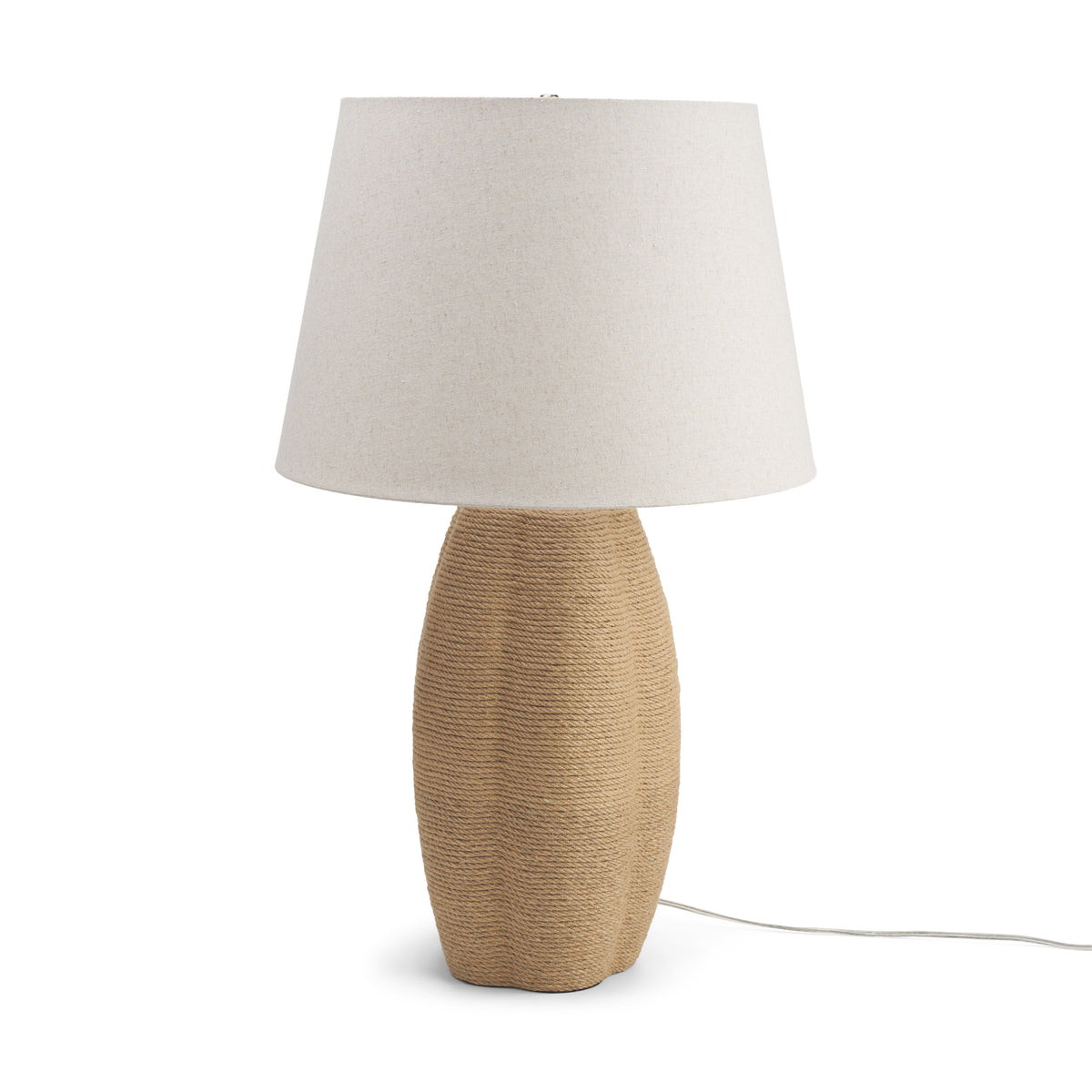 Portofino Natural Abaca Rope Table Lamp-Table Lamps-DECOROLALA