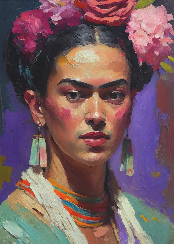 Portrait Of Frida by Treechild-Canvas Print-DECOROLALA