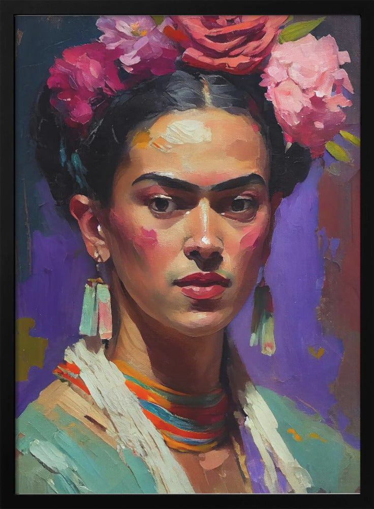 Portrait Of Frida by Treechild-Canvas Print-DECOROLALA