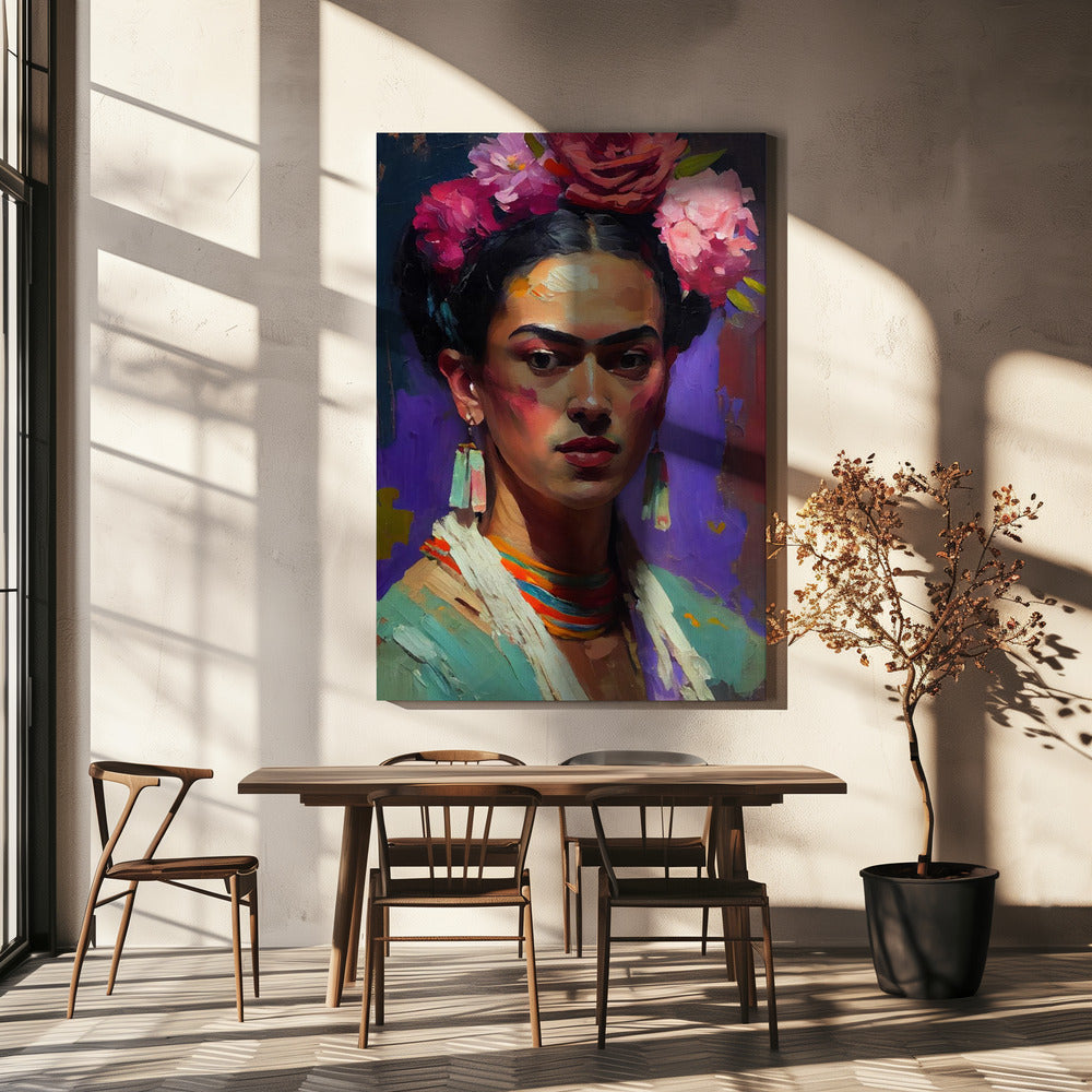 Portrait Of Frida by Treechild-Canvas Print-DECOROLALA