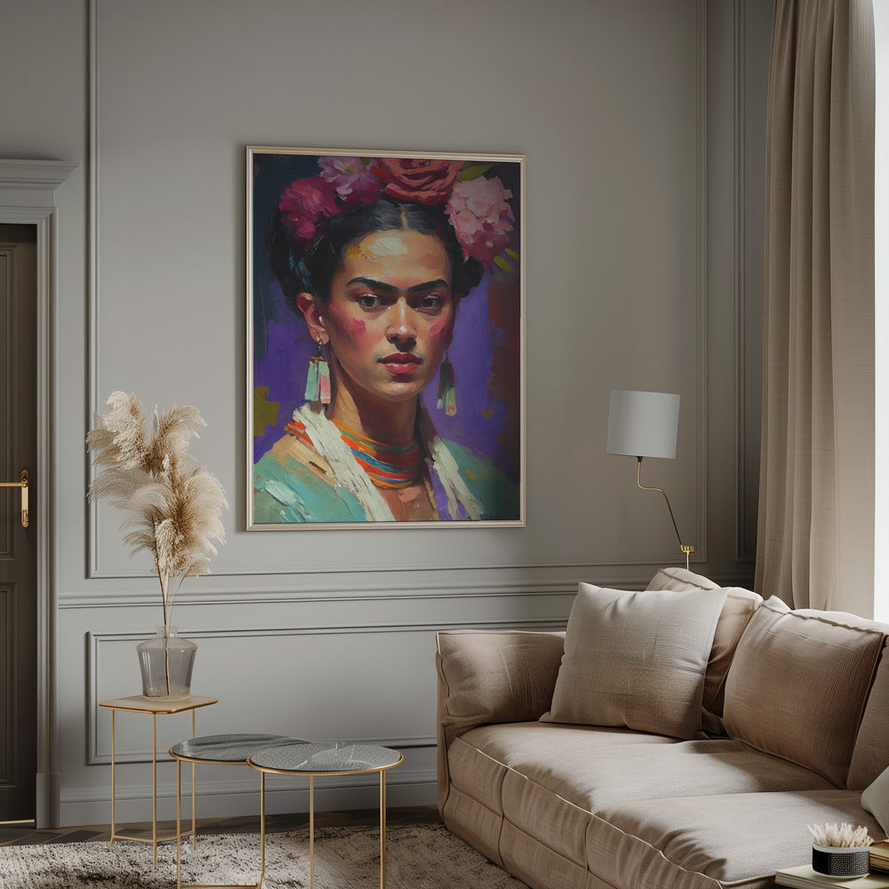 Portrait Of Frida by Treechild-Canvas Print-DECOROLALA